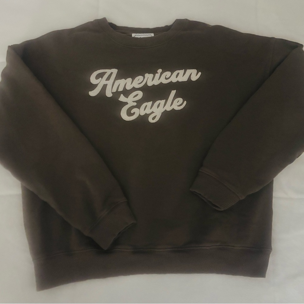 American Eagle Outfitters Women’s Dark Brown Crewneck Sweater